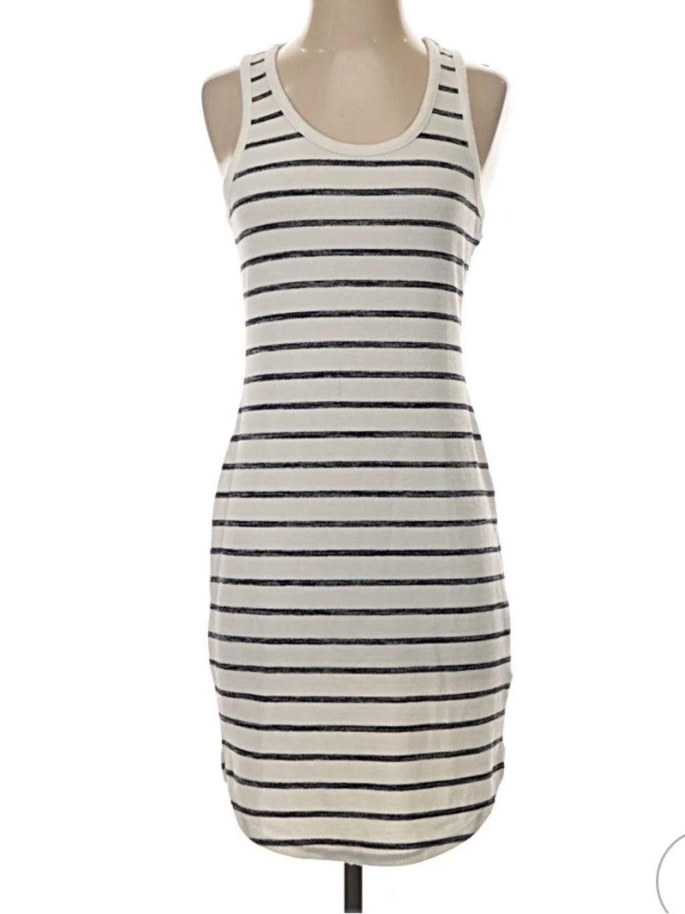 A New Day Stretchy Knit Striped Mini Dress Size M
